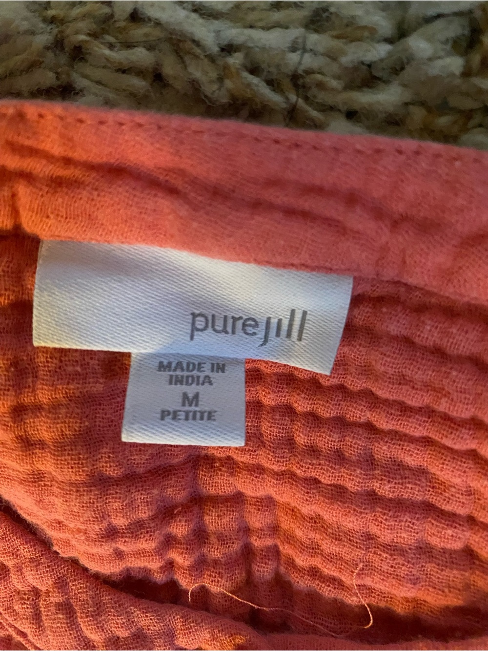 Pure Jill Coral Textured Top